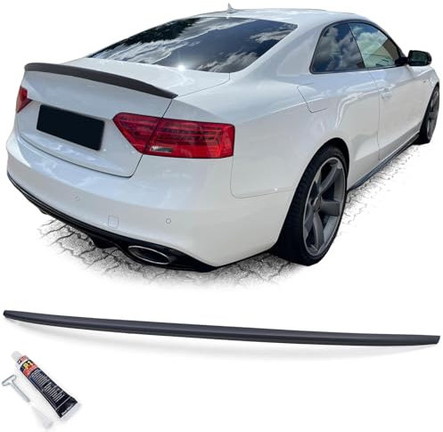 Sport Heckspoiler Lippe Schwarz Matt mit ABE passt für Audi A5 8T 8F 07-16