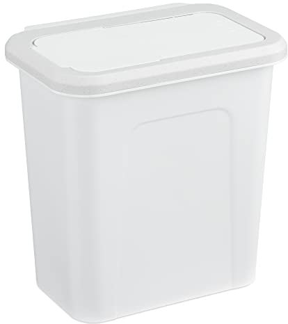 Navaris Poubelle Collecte déchets Cuisine - Bac Poubelle 9L avec Couvercle Pliable - Collecteur 8 x 27 x 19 cm à accrocher sur Porte Plan de Travail