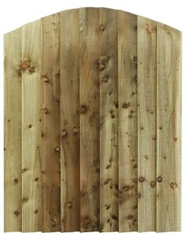 Made to Measure 4ft Wooden Garden Gate, Custom Feather Edge Semi-Braced Arch Top Treated Timber Door for Outdoor Pathway Home Access, MAX 120cm High x MAX 90cm Wide