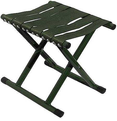Vastsea Sgabello da Campeggio Pieghevole, Sgabello da Pesca Pieghevole, Sedia Pigra Portatile, Adatta per Viaggi all'Aperto, Barbecue, Campeggio(Verde)