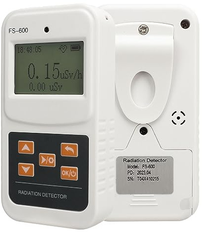 Nuclear Radiation Detector with Clear and Intuitive Data, Handheld X Ray Radiation Monitor, Geiger Counter, for Use in Environments Where IONising Radiation is Present.(White)