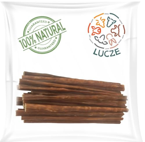 Lucze Natürlicher Kausnack für Hunde, Getrockneter Rinderdarm 300g (ca. 68 STK), 15–20 cm Sticks, 100 % Rind, Getreidefrei, Ohne Zusatzstoffe, Luftgetrocknet, Ideal für Welpen und Kleine Hunde
