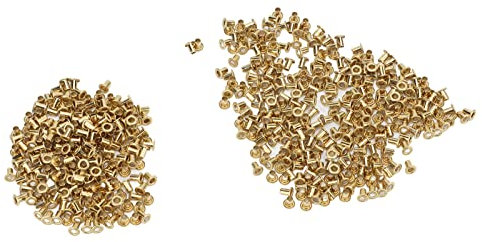 LetCart Rivetti cavi in rame, 500 pezzi, facili da installare, per lavori fai da te, 2,5 x 4,5 x 4,5 mm