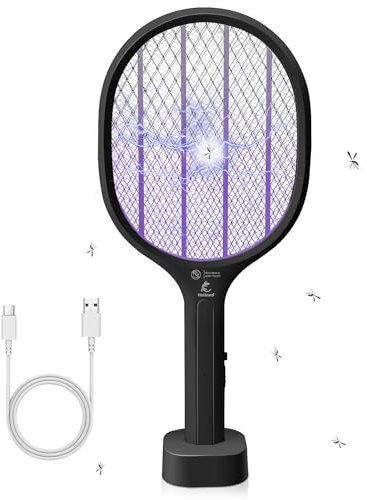 Walizard Racchetta Zanzare Elettrica Antizanzare Mosche：Paletta Zanzariera Insetti Ammazza Uccidi Anti Zanzare Elettrico Fly Killer Zapper Swatter 3000V USB Ricaricabile