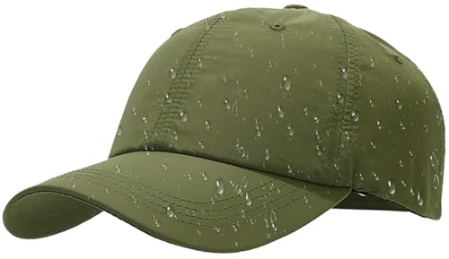 Malaxlx Wasserdicht Baseball Cap Damen Herren Kappe Verstellbar Baseballkappe Draußen Sun Mützen Visoren Athletic Schnell Trocknend Regenmütze