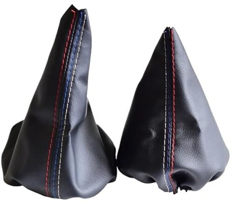 NEGRO Handbremsmanschette, Schaltsack, passend for BMW 3er-Reihe E36 E46 M3, Auto-Styling, Auto-Schalthebel, manuell, schwarzer Ledermanschette Schaltknaufmanschette