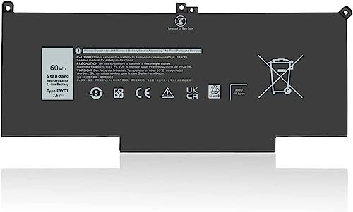 FlyZythrol 60Wh F3YGT laptop battery Compatible With Dell Latitude E7280 E7480 E7490 12 7000 7280 7290 13 7380 7390 14 7480 7490 series battery DM3WC 0DM3WC 2X39G 4 cell 7.4V