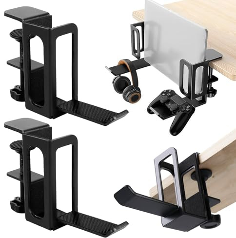 Asfrode Organizador de portátil colgante, soporte para portátil ajustable, soporte de escritorio, almacenamiento lateral, soporte para ordenador portátil, para ordenador portátil, documentos