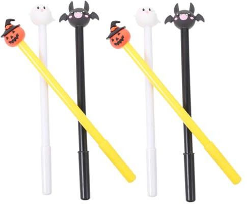 Angoily 6 Stück Halloween-Gelstift Gel -Tintenstifte Fledermausschreiber Gel-Tinte Halloween-Tintenstift mehrfarbig UV halloween theme halloween stifte Schulbedarf Cartoon-Gelstift Abs