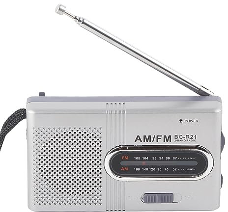 Radio portátil Universal Am/FM con Altavoces estéreo, Receptor y Reproductor de música.