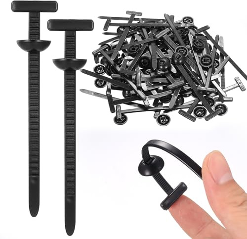 100 PcsBridas Plastico, Hebillas Universales de Nailon para Bridas de Cables, Nylon Universal Cable Tie Buckle, Soporte de Nailon Autoblocante Resistente, Bridas para Coche Reparación