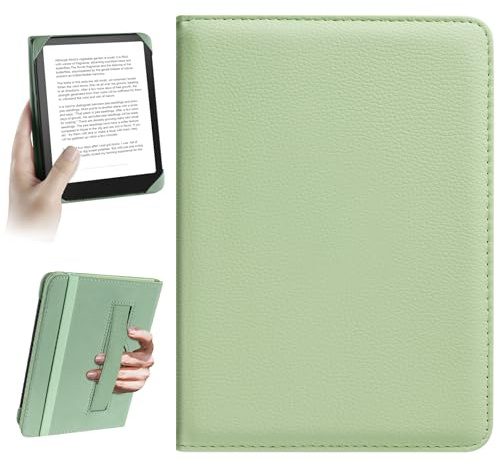 HoYiXi Universale Custodia per 6.8 pollice,7 pollice eReader Compatibilità Kindle Paperwhite/Kobo Clara HD/BOOX T68/iReader Ocean/Tolino/Sony 6.8”-7“ E-Book Reader Cover Case,Verde