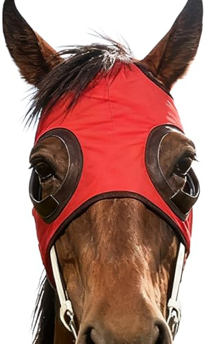 Protezione per occhi di cavallo, in rete anti-sabbia, con cappuccio a occhio di cavallo, per allenamento equestre, equitazione, sport all'aria aperta