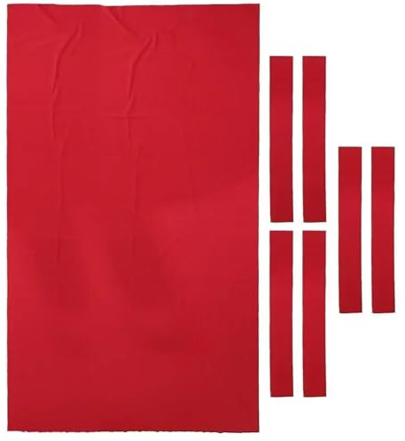 RUWLFE 7-Fuß-/8-Fuß-/9-Fuß-Billardtische, Billardtuch aus Kammgarnfilz, Zubehör FüR Clubs(2.6m X 1.45m Red)