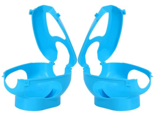 WATIIFUFU Soporte para Palomas 2 Piezas Azul, Herramienta Fija para Alimentación y Medicación, Marco Ajustable Anillo para Observación y Cuidado en Palomares