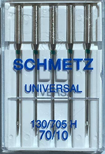SCHMETZ 5 Nähmaschinennadeln 70er Universal Flachkolben 130/705