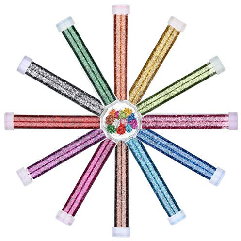 LISOPO - Juego de 12 espolvoreadores con purpurina