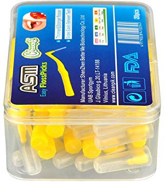 20 spazzole interdentali con setole in filo di dimensioni 1,0 ~ 1,2 mm Dental Stick pulizia orale degli spazi interdentali