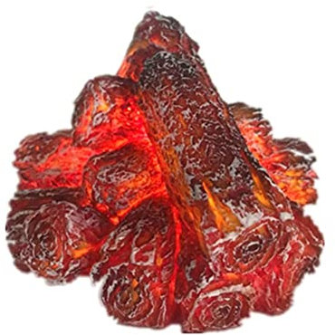 1 Pcs Flameless Fireplace Light Artificial Led Fireplace 3D Charcoal Lamp Led Charcoal Burning Lamp with Realistic Log Wood Burning Flame for Home Indoors Outdoor