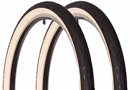 Par de Cubiertas WD, Crema con Negro. 26 x2.125 Cruiser Tire