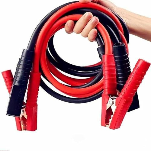 AUTOZOCO Pinzas de Batería de Coche y Motos, Cable de Arranque para Batería de Coche, Pinza de Arranque, Pinza Cocodrilo, Longitud 2.5 Metros, Incluye Bolsa Transporte, Cable 16 mm2, Pinzas 1000 A