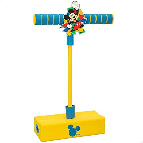 COLORBABY Disney, Pogo stick Mickey Mouse juguetes, jumper de goma 42cm de altura, saltarín ligero y fácil de transportar, niños a partir de 3 años (77321)