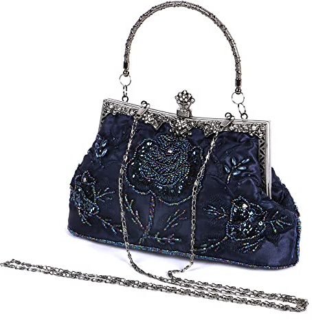 Beaface Women's Clutch Bags, Floral Beaded Clutches for Women, Wedding Evening Clutch Bag Embroidery Clutch Handbags for Women