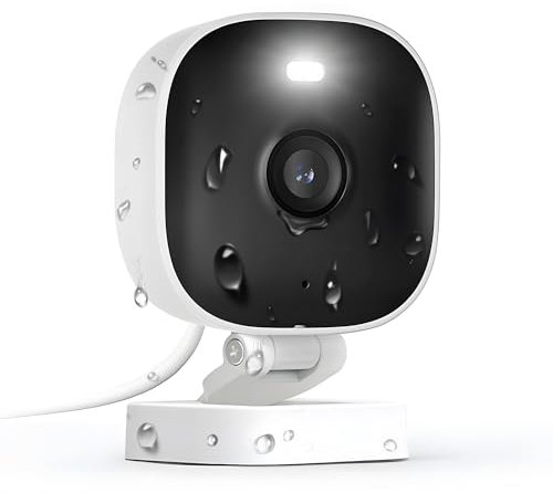 VIM TAG 2,5K,Telecamera Wi-Fi Interno,Videocamera Sorveglianza Interno/Esterno con Faro e Allarme,Visione Notturna a Colori, Rilevamento del Movimento Persona,Audio a 2 Vie, Funziona con Alexa