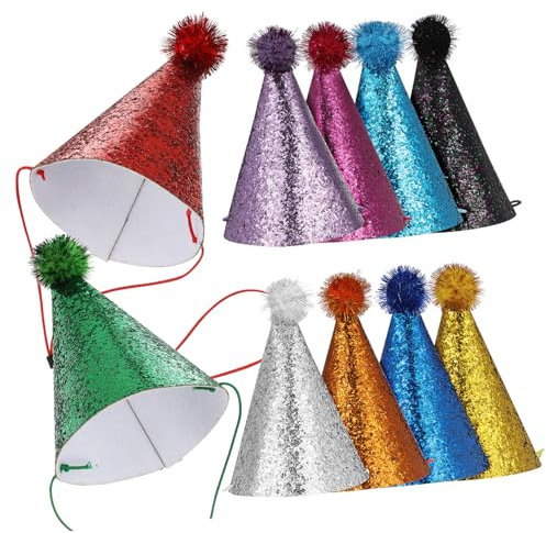 Abaodam 10stücke Partyhüte Bunte Kegelhüte Für Geburtstage Partys Halloween Karneval Junge Mädchen Erwachsene Hunde Katzen