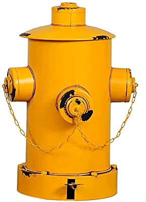 Bote de basura, cubos de basura industriales para exteriores con cubos interiores Forma de boca de incendios Bote de basura Contenedores de reciclaje para uso comercial Bote de basura (Color: Yel