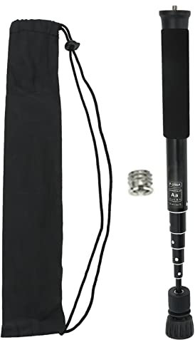 Monopié Telescópico para Cámara, monopié Portátil Ligero de Aleación de Aluminio con 6 Secciones, para Videocámara DSLR, con Patas de Goma Extraíbles