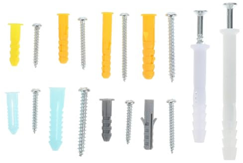 Uonlytech Drywall Repair Kit 300pcs Expansion Screw Set Head Self Drilling Screws Wall Plugs for Drywall Patch