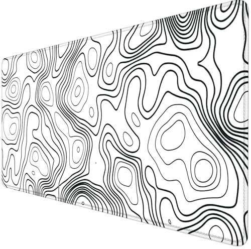 Gaming Mauspad XXL - 1200 x 600 mm - Konturkarte - Großes Mousepad mit vernähten Kanten - Wasserdicht und rutschfest - Verbessert Präzision und Geschwindigkeit - Für PC, MacBook, Laptop.