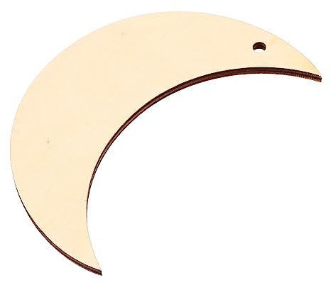 BELLIFFY 10stücke Unbekannte Holz Scheiben Dekorative Mondförmige Blank Holz Scheiben Für Diy Projekte Und Weihnachtsbaumdeko