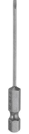 QUARKZMAN Sl2 Puntas de Destornillador Ranurado Magnético de 2mm de Acero S2 para Destornillador de Cabeza Plana con Vástago Hexagonal de 1/4 Grado Industrial 3 de Largo