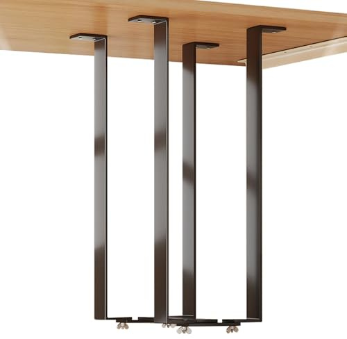 Under Desk PC Mount, Adjustable Computer Tower Case Steel Open Frame Bracket - PC Organization Carrier for Apartment, Hotel, Study Room, Workplace, Home