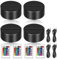 Lot de 4 socles de lampe de nuit LED 3D avec télécommande, câble USB, socle de lampe LED 3D, 16 couleurs, pour chambre à coucher, bar, café