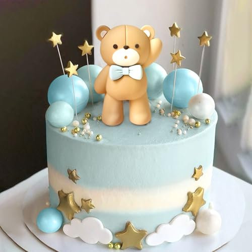 Blue Bear Cake Decorations Bear Baby Shower Cake Topper Bears Cake Decoration Baby Shower Birthday Cake Toppers
