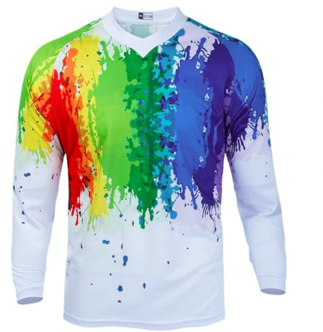 Hotlion Radtrikot Herren Fahrradtrikot für Männer Mountainbike MTB Trikot Langarm Offroad Fahrradbekleidung Motorrad Trikot Downhill BMX Dirt Bike Shirts Rennbekleidung