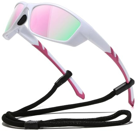 Suertree Polarisiert Sportbrille Sonnenbrille Herren Damen, Schnelle Brille, Winddichte Fahrradbrille UV400, Reitsonnenbrille Outdoor Sports Sonnenbrille