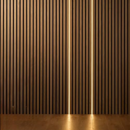 Wood Panel Co LED Light Strip for Acoustic Slat Panels, 240 cm x 1.2 cm, Black, Dimmable, Cuttable (1)