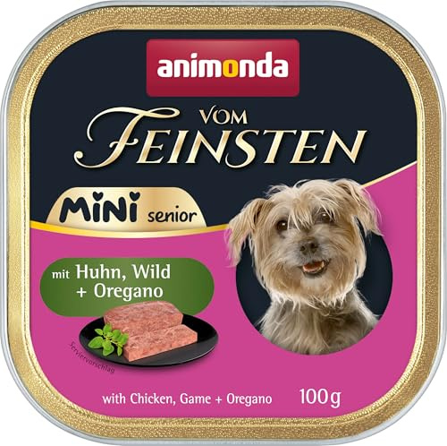 animonda Vom Feinsten Mini Senior Hundefutter mit Huhn + Wild (32 x 100 g)