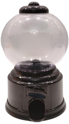 Packool Mini Candy Dispenser Black, Korean Style Candy Gift Box for Party Favors, Tabletop Decoration, and Coin Bank, 5.5 in / 14 cm Cute Candy Machine with Twist Knob
