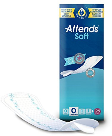 Attends Soft 0 Ultra Mini, Hygiene-Einlagen,bei leichter Blasenschwäche, 8 x 28 St