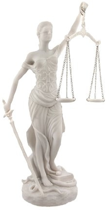 New! 12 White Lady of Justice Statue Justitia Attorney Gift by Desktopstatue