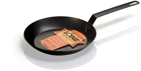 Lodge 25,4 cm / 10 Pollici Pre-stagionato Steel Round Skillet/Padella