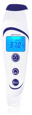 TECNIMED - VisioFocus 06400 - Termometro medicale infrarosso per la misurazione a distanza della temperatura - Proietta la temperatura sulla fronte - Per bambini e adulti - Made in Italy