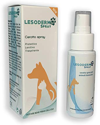 Lesoderm Pet Parche de curación para Animales 50 ml - Parche Spray Protector para contusiones y heridas Superficiales de Perros, Gatos, Mascotas y Patios