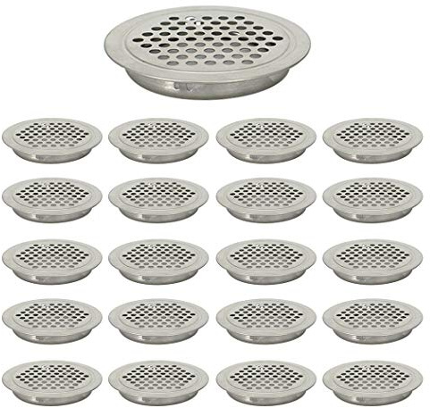Cubiertas de rejilla de acero inoxidable para ventilación de 35 mm para baño, oficina, cocina, 20 piezas