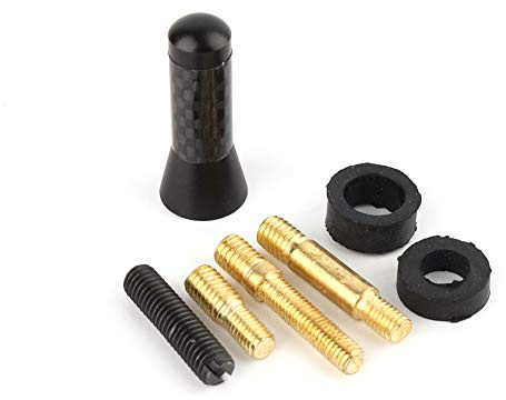 Fydun bilantenn 3,5 cm kolfiber skruv aluminium bil kort dekoration antenn universal tak signalmottagare biltillbehör